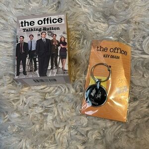 NWT The Office talking button and keychain